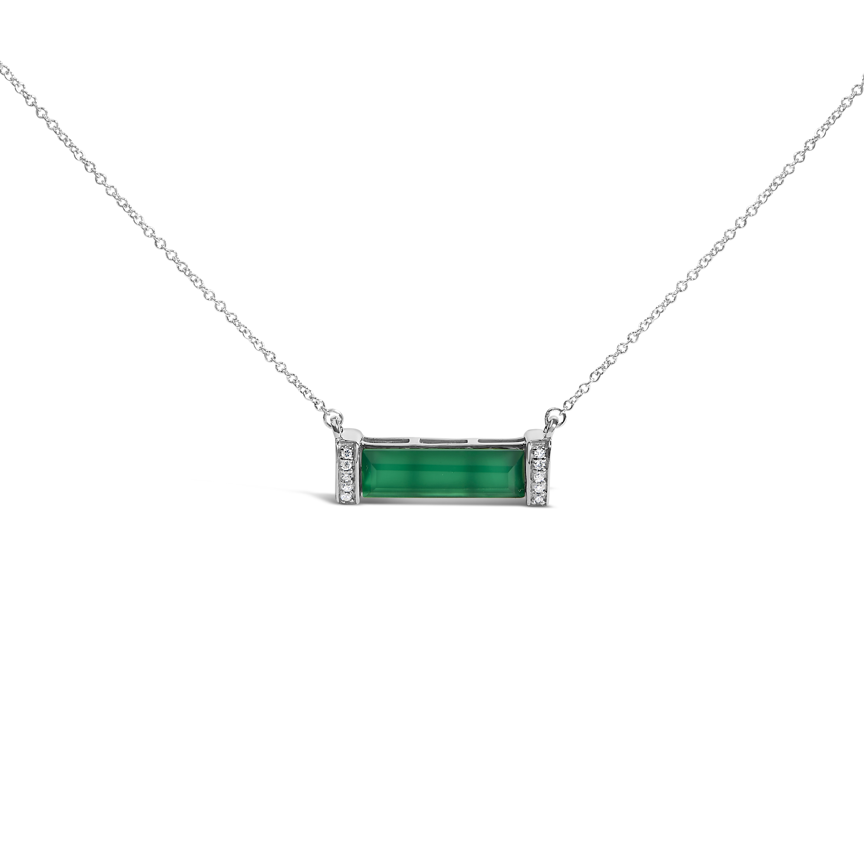 Sterling Silver Diamond Accent And Green